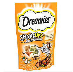Dreamies Shake Ups Multivitamins Tavuk ve Ördek Aromalı Naneli Kedi Ödülü 55 Gr - Dreamies