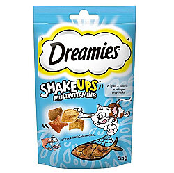 Dreamies Shake Ups Multivitamins Ton Balığı Somon ve Karidesli Kedi Ödülü 55 Gr - Dreamies