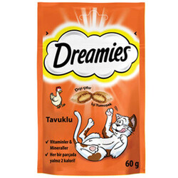 Dreamies - Dreamies With Chicken Tavuk Etli Kedi Ödülü 60 Gr