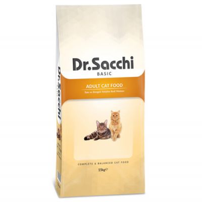 Dr. Sacchi Basic Tavuk Etli Kedi Maması 15 Kg + 4 Adet Temizlik Mendili