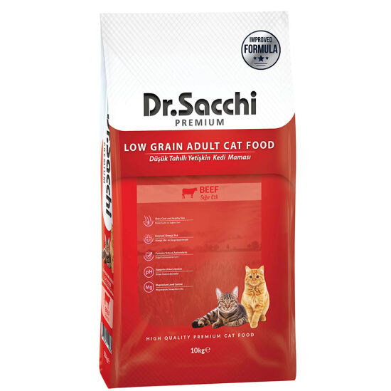 Dr. Sacchi Biftekli Kedi Maması 10 Kg + Gimcat 20 Gr Multivitamin Paste - 2