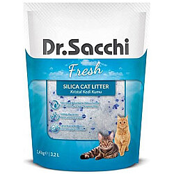Dr. Sacchi Doğal Tozsuz Silika Kedi Kumu 3,2 Lt - Dr.Sacchi