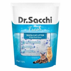 Dr.Sacchi - Dr. Sacchi Doğal Tozsuz Silika Kedi Kumu 3,2 Lt