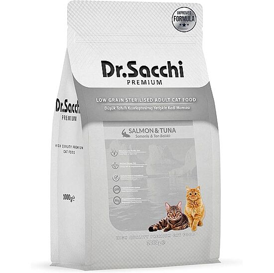 Dr.Sacchi Somon ve Ton Kısırlaştırılmış Kedi Maması 1 Kg - 1