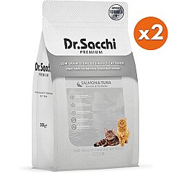Dr.Sacchi Somon ve Ton Kısırlaştırılmış Kedi Maması 1 Kg x 2 Adet - Dr.Sacchi