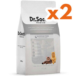 Dr.Sacchi - Dr.Sacchi Düşük Tahıllı Somon ve Ton Kısırlaştırılmış Kedi Maması 1,5 Kg x 2 Adet