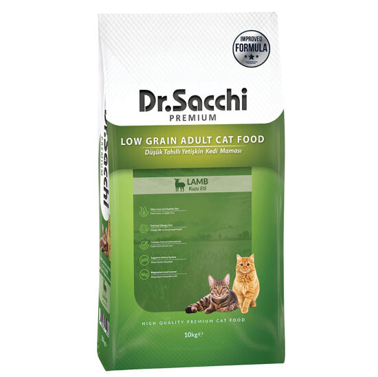 Dr. Sacchi Kuzu Etli Kedi Maması 10 Kg + Gimcat 20 Gr Multivitamin Paste - 2
