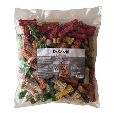 Dr.Sacchi Munchy Kemik Renkli Köpek Ödülü 3 - 6 Gram (100'lü Paket) - 580 Gr