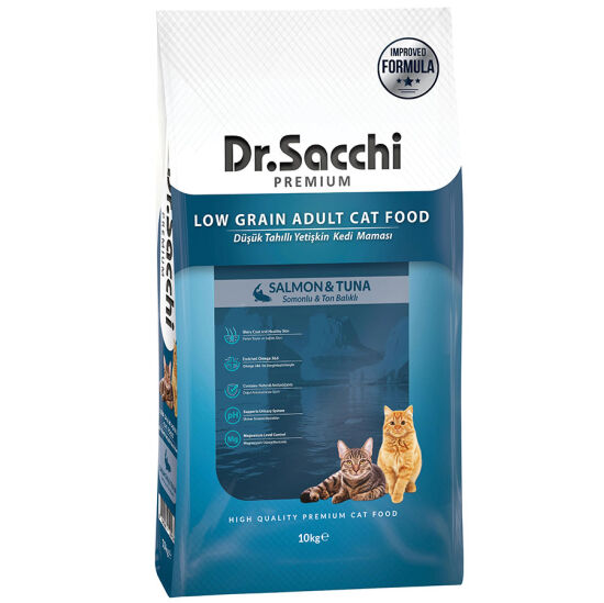 Dr. Sacchi Sensitive Somonlu Kedi Maması 10 Kg - 1