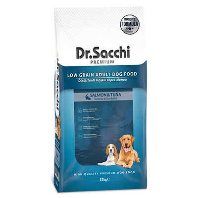 Dr. Sacchi Somon ve Ton Balıklı Köpek Maması 12 Kg + 5 Adet Challenge 400 Gr Konserve - 2
