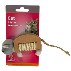 Eastland - Eastland Peluş Hışırtılı Kedi Oyuncağı Fare 10 x 6 Cm