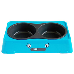 Eastland 354062 Küçük Irk Köpek ve Kedi 2'li Mavi Mama ve Su Kabı - Eastland