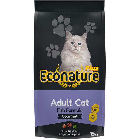 Eco Nature PLUS Gurme Balıklı Renkli Kedi Maması 15 Kg - 1