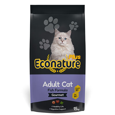 Eco Nature PLUS Gurme Balıklı Renkli Yetişkin Kedi Maması 15 Kg