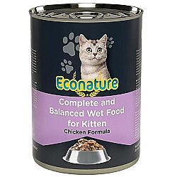 Eco Nature Kitten Chicken Soslu Parça Etli Tavuk Etli Yavru Kedi Yaş Maması 400 Gr - Eco Nature