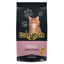 Eco Nature - Eco Nature PLUS Kitten Tavuk Etli Yavru Kedi Maması 15 Kg