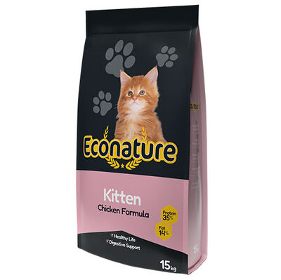 Eco Nature PLUS Kitten Tavuk Etli Yavru Kedi Maması 15 Kg