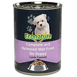 Eco Nature Puppy Lamb Soslu Parça Etli Kuzu Etli Yavru Köpek Yaş Maması 400 Gr - Eco Nature