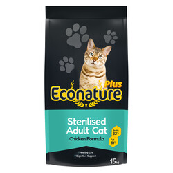 Eco Nature - Eco Nature PLUS Sterilised Tavuk Etli Kısırlaştırılmış Kedi Maması 15 Kg