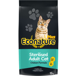 Eco Nature PLUS Sterilised Tavuk Etli Kısırlaştırılmış Kedi Maması 15 Kg - Eco Nature