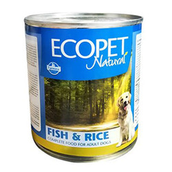 EcoPet - Ecopet Natural Balık ve Pirinçli Köpek Konservesi 300 Gr