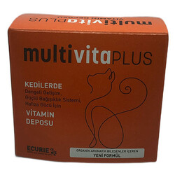 Ecurıe - Ecurie Multi Vita Plus Kediler İçin Vitamin Deposu Besin Takviyesi Toz 30 x 1 Gr