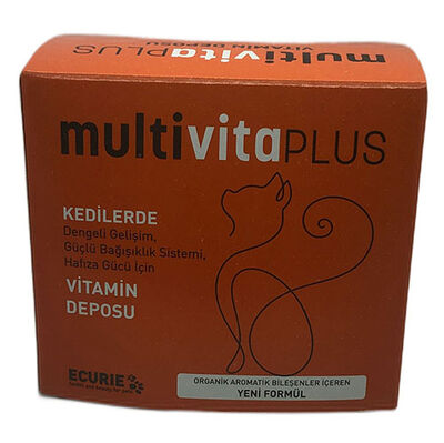 Ecurie Multi Vita Plus Kediler İçin Vitamin Deposu Besin Takviyesi Toz 30 x 1 Gr
