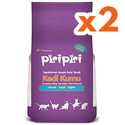 Eczacıbaşı - Eczacıbaşı Pisipisi Kalın Taneli Bebek Pudralı Kedi Kumu 10 Kg - (12 Lt) x 2 Adet