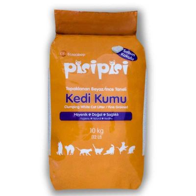 Eczacıbaşı Pisipisi Kalın Taneli Sabunlu Kedi Kumu 10 Kg - (12 Lt) - 1