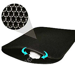 Elekli Standart Kedi Tuvalet Önü Paspası 60 x 40 Cm (Siyah) - 1