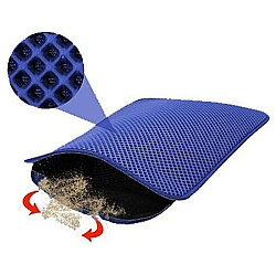 Elekli Standart Kedi Tuvalet Önü Paspası 60 x 40 Cm (Lacivert) - Diğer / Other
