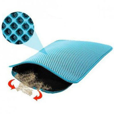 Elekli Standart Kedi Tuvalet Önü Paspası 60 x 40 Cm (Turkuaz)