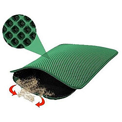 Elekli Standart Kedi Tuvalet Önü Paspası 60 x 40 Cm (Yeşil) - Diğer / Other