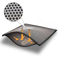 Elekli Büyük Boy Kedi Tuvalet Önü Paspası 60 x 80 Cm (Gri) - Diğer / Other