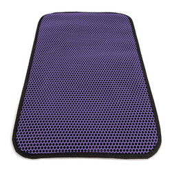 Elekli Büyük Boy Kedi Tuvalet Önü Paspası 60 x 80 Cm (Mor) - Thumbnail