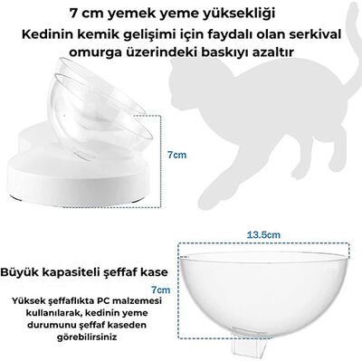 ELS Pet Kedi ve Köpek İkili Şeffaf Mama ve Su Kabı ELS Pet Kedi ve Köpek İkili Şeffaf Mama ve Su Kabı