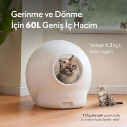 ELS Pet E801 Otomatik Kedi Tuvaleti 60 Lt - 5