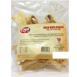 Enjoy Kurutulmuş Doğal Kuzu Kafa Derisi Köpek Ödülü 100 Gr - Enjoy