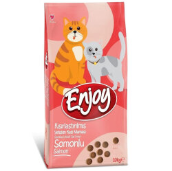 Enjoy Sterilised Somonlu Kısırlaştırılmış Kedi Maması 10 Kg - Enjoy