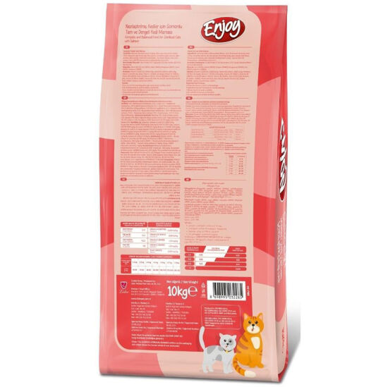 Enjoy Sterilised Somonlu Kısırlaştırılmış Kedi Maması 10 Kg - 2