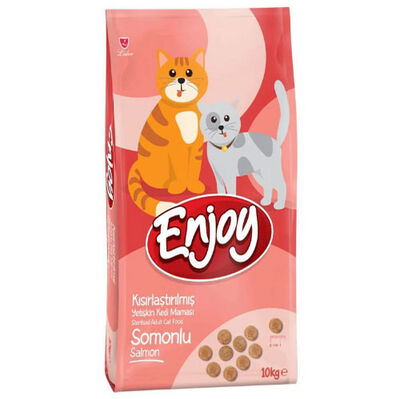 Enjoy Sterilised Somonlu Kısırlaştırılmış Yetişkin Kedi Maması 10 Kg