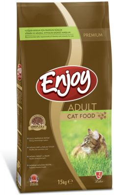 Enjoy Tavuk Etli Yetişkin Kedi Maması 15 Kg + 5 Adet Dr Sacchi 4 lü Creamy Ödül