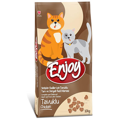 Enjoy Tavuk Etli Yetişkin Kedi Maması 15 Kg + 5 Adet Dr Sacchi 4 lü Creamy Ödül