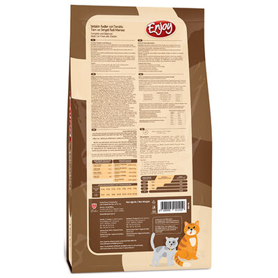 Enjoy Tavuk Etli Yetişkin Kedi Maması 15 Kg + 5 Adet Dr Sacchi 4 lü Creamy Ödül