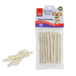 Esca Food - Esca Food Beyaz Burgu Çiğneme Kemiği Köpek Ödülü 12 Cm (20Li Paket)