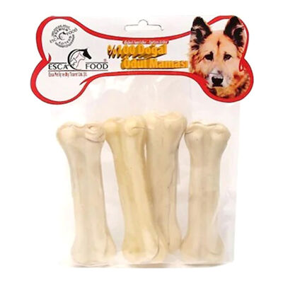 Esca Food Beyaz Pres Kemik Köpek Ödülü 12,5 cm (4Lü Paket)