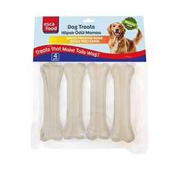 Esca Food - Esca Food Beyaz Pres Kemik Köpek Ödülü 12,5 cm (4Lü Paket)