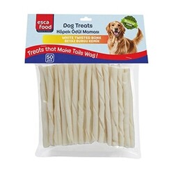 Esca Food - Esca Food Beyaz Burgu Çubuk Köpek Ödülü 12 cm (50Li Paket)