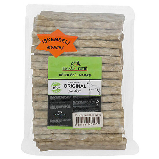 Esca Food İşkembeli Munchy Çubuk Köpek Ödülü 12 Cm (100Lü Paket) - 1