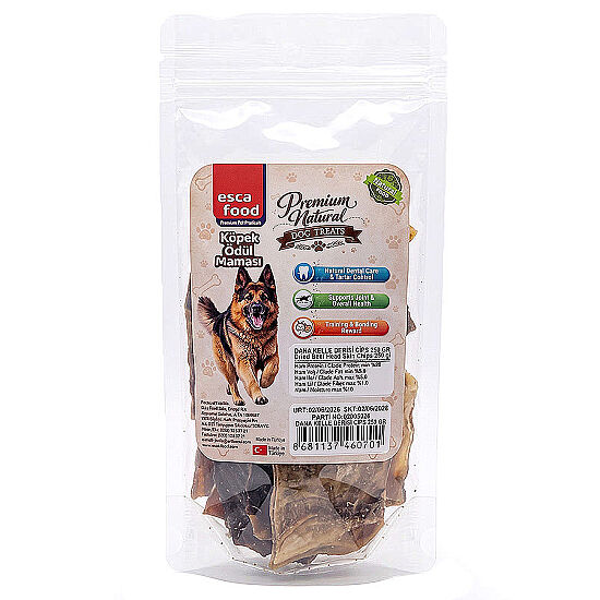 Esca Food Kurutulmuş Dana Kelle Derisi Köpek Ödülü 250 Gr - 1